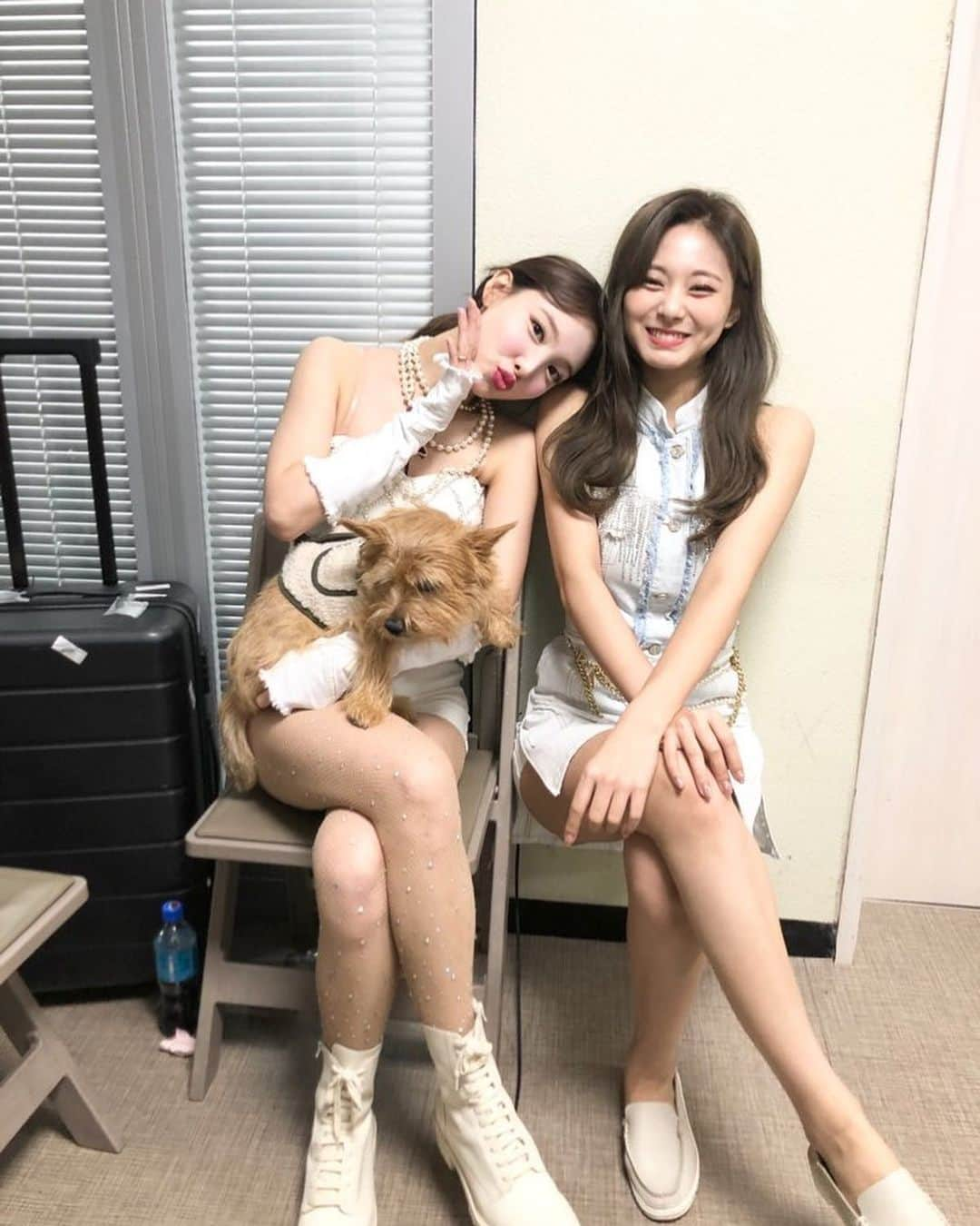 TWICEさんのインスタグラム写真 - (TWICEInstagram)「이 투명의자 정말 편하고 좋다~~~~ 오래 앉을 수 없어서 그게 좀 아쉽네요 這透明椅子坐起來還不錯呢～～就差沒辦法坐太久有點可惜」11月6日 17時34分 - twicetagram