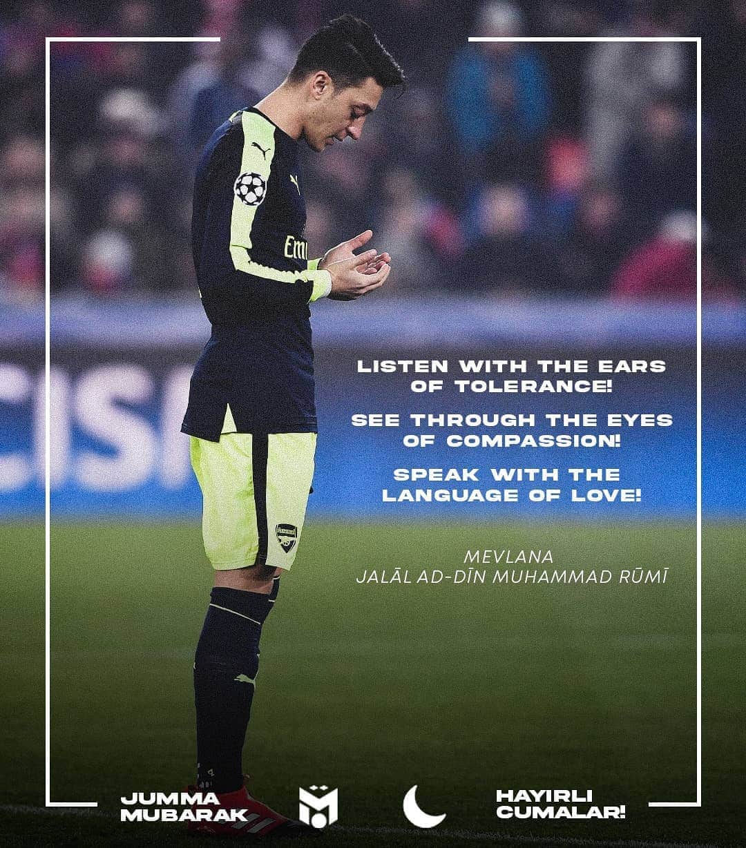 メスト・エジルのインスタグラム：「Jumma Mubarak 🤲🏼🕋🕌 #hayirlicumalar #M1Ö」