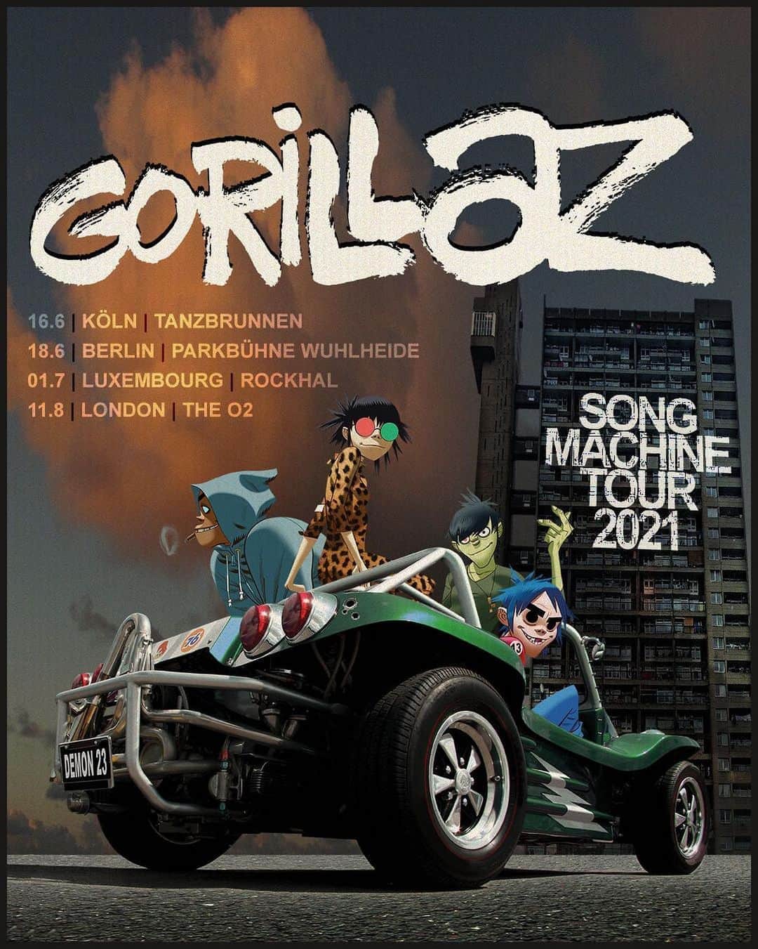 Gorillazさんのインスタグラム写真 - (GorillazInstagram)「✨ SONG MACHINE TOUR 2021✨ Tickets on sale NOW 👉 gorillaz.com/tour Snooze ya lose!」11月6日 18時45分 - gorillaz