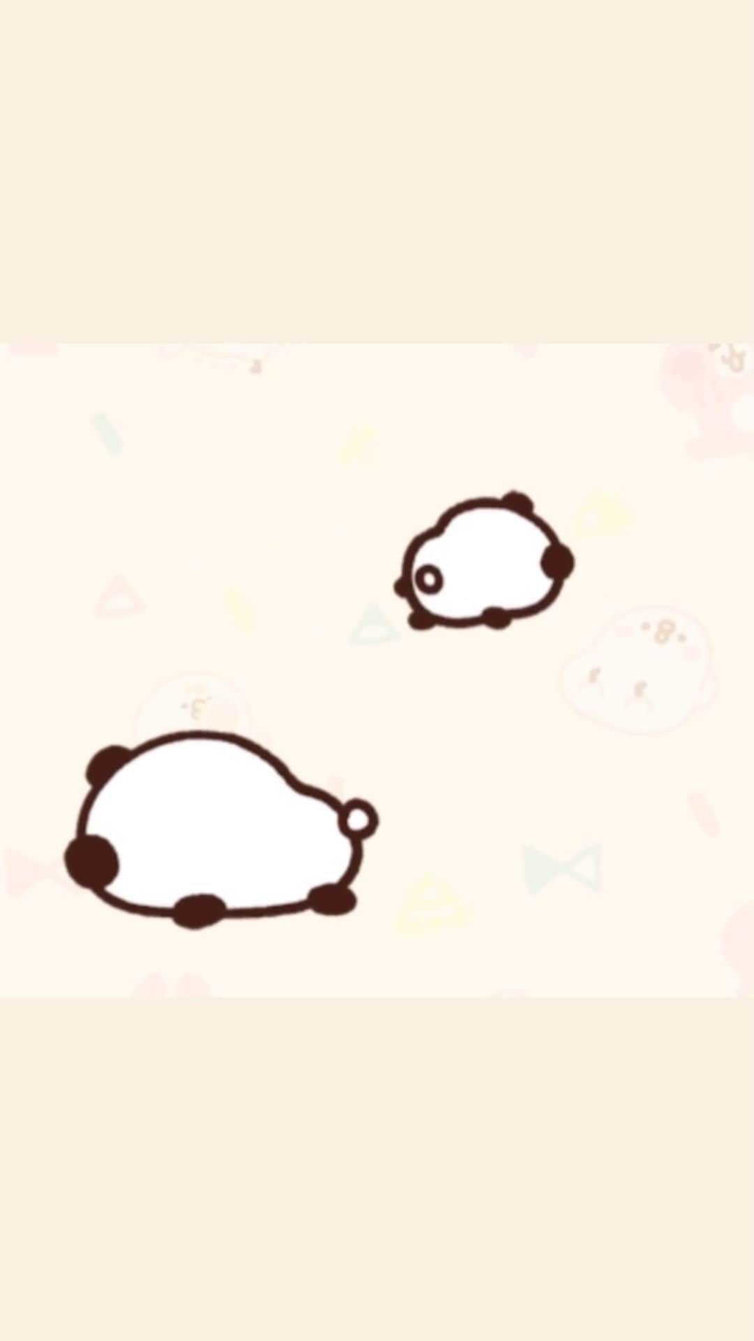 カナヘイのインスタグラム：「🐼🐼　#panda  新しい動くLINEスタンプ出ました🐼」