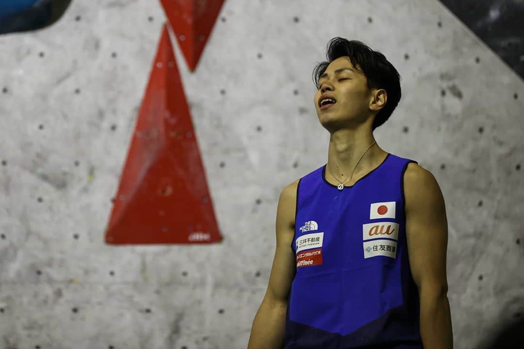 原田海のインスタグラム：「Top of the Top 2020 was over. ﻿ Bouldering 4th and Lead 11th. ﻿ ﻿ 遅くなりましたが、今年最初で最後のユニフォームでの大会が終了しました。﻿ 自分のパフォーマンスは満足いくものとは程遠い内容でしたが、これが今の実力だと思います。﻿ もう一度初心にかえって、がむしゃらに自分を追い込んでみます！！﻿ ﻿ @tacata_tottori かっこよすぎました！！﻿ おめでとうございます👏👏﻿ ﻿ Photo by:﻿ @tallers_photopress #日新火災 @redbulljapan @champion_japan @bpump_ogikubo @frictionlabs @galaxymobilejp @scarpaspa ﻿ ﻿ #climbing #sportsclimbing #sports  @japan_national_climbing_team」
