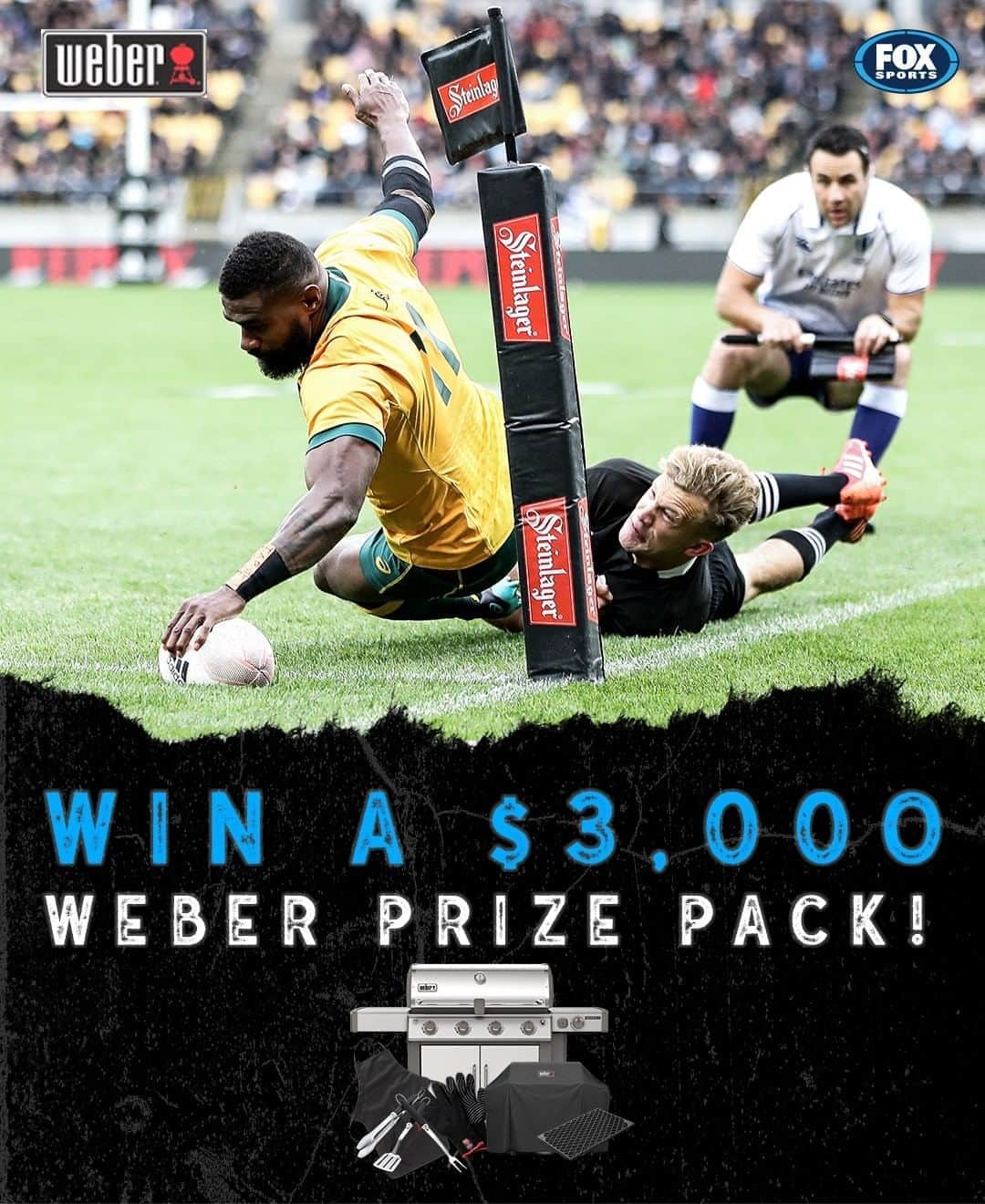 FOX・スポーツ・ラグビーのインスタグラム：「🚨 COMPETITION TIME 🚨  Are you Australia’s biggest Wallabies or All Blacks fan ⁉️ 🏉 Win yourself a $3,000 Weber Prize pack if you are crowned the ultimate fan today by playing in the LIVE trivia tournament open until 10pm EST today‼️  Head to our stories to vote and WIN!」