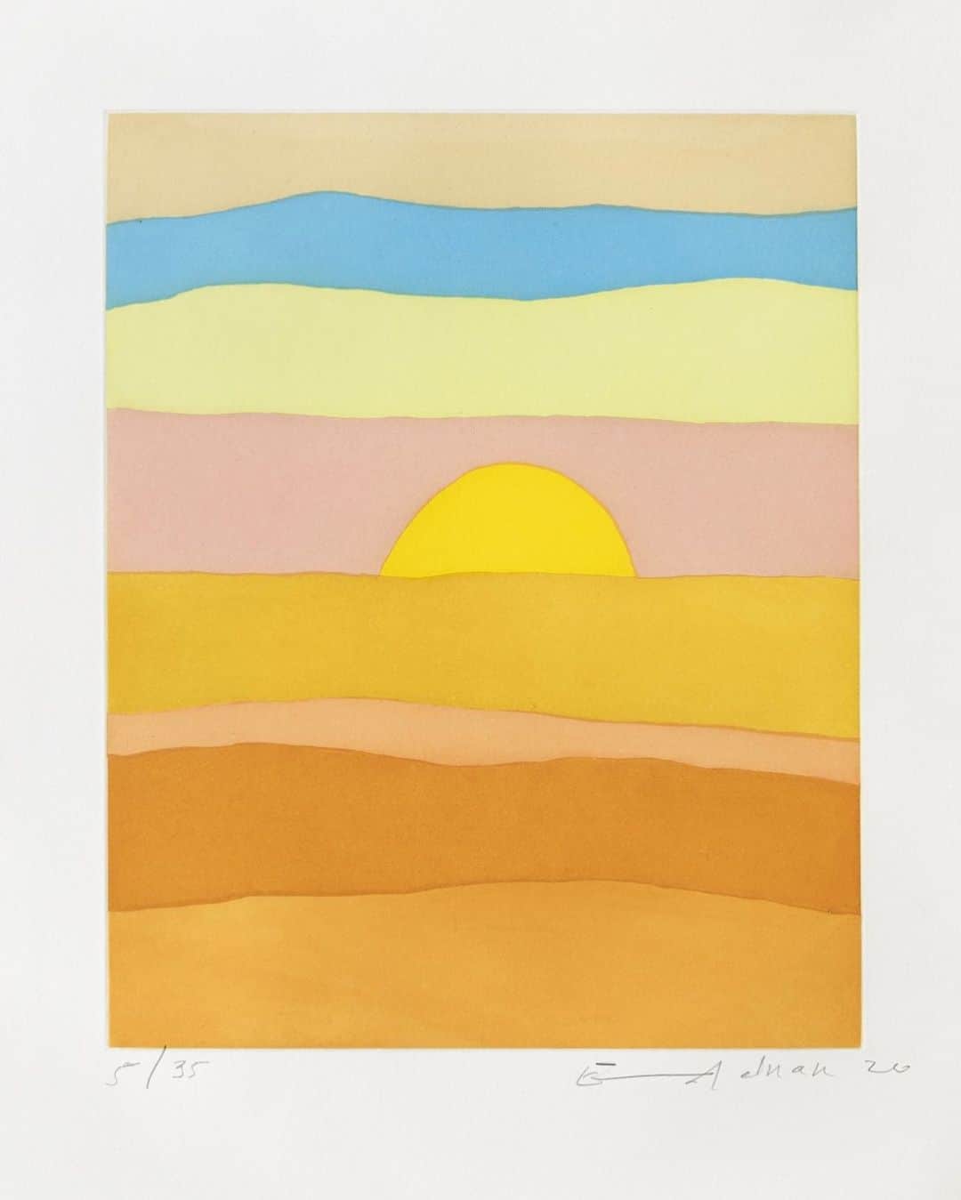 アリス・ガオのインスタグラム：「en attendant la lumière / etel adnan」