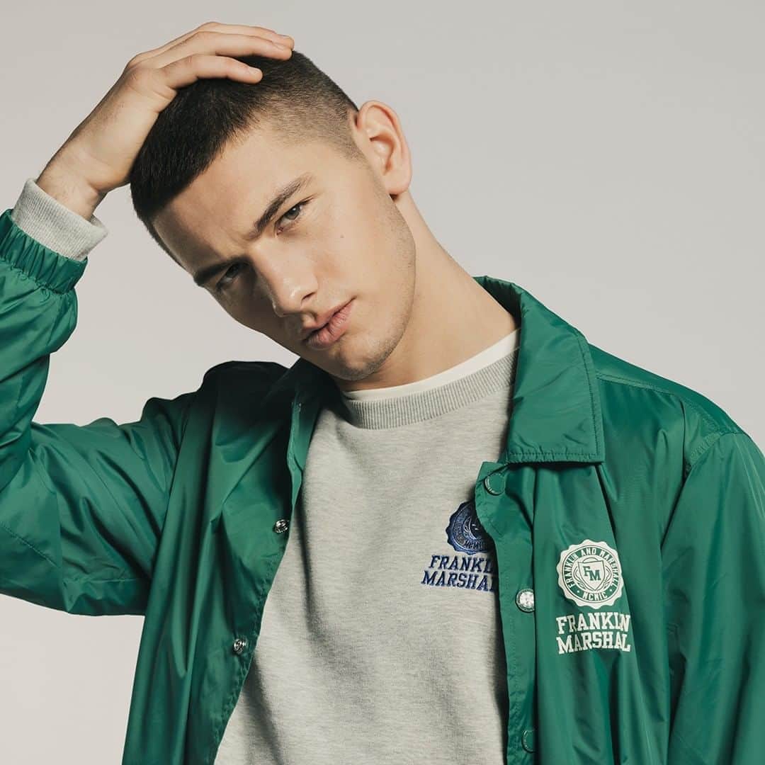 フランクリン&マーシャルのインスタグラム：「FRANKLIN & MARSHALL  FW2020 COLLECTION   Real-life wardrobe	  #franklinandmarshall #newcollection #nylonjacket #jacket #sweatshirt」