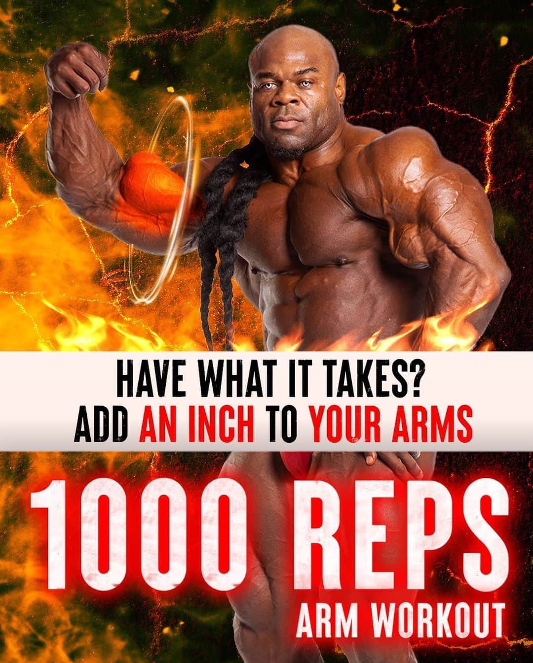 カイ・グリーンのインスタグラム：「💪🏾ADD AN INCH TO YOUR ARMS 🔥1000 Rep Program Is Live & Available on Trainwithkai.com  This one is not for the weak hearted💔 I give you the movements and show you the path. But you gotta be willing to put in the work 🔥💪🏾the burn is real y’all!! Prepare yourself  🔥1000 REP WORKOUT 🗣Secrets To Massive Arms 💪🏾Bicep & Tricep Anatomy 📝Workouts Explained 📖27+ Detailed Pages」
