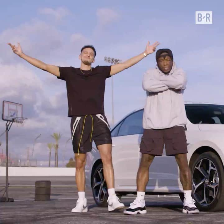 ネイト・ロビンソンのインスタグラム：「My boy @landryshamet killed it in the Passat! Shoutout @vw and @bleacherreport #CourtToCourseChallenge #ad」