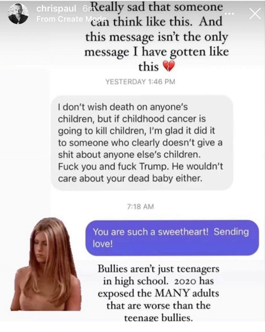 サミーア・アームストロングのインスタグラム：「The tolerant Left.  * @chrispaul was sent this from a Mother on the Right received this from a Mother on the Tolerant Left.」
