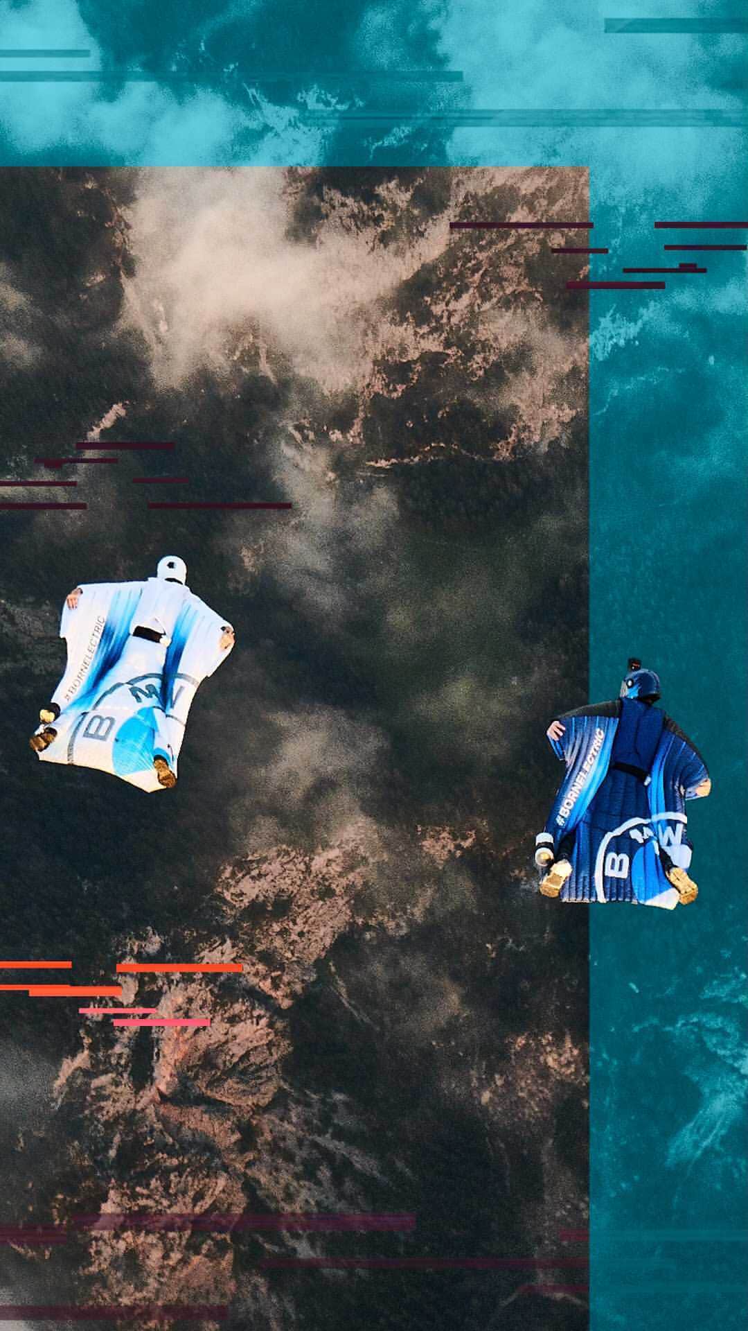 BMWのインスタグラム：「Ain't no mountain high enough… when you can take flight with the first-ever BMW i Electrified Wingsuit. Watch history being made!  #NEXTGen #ElectrifiedWingsuit #BornElectric @BMWi #BMW」