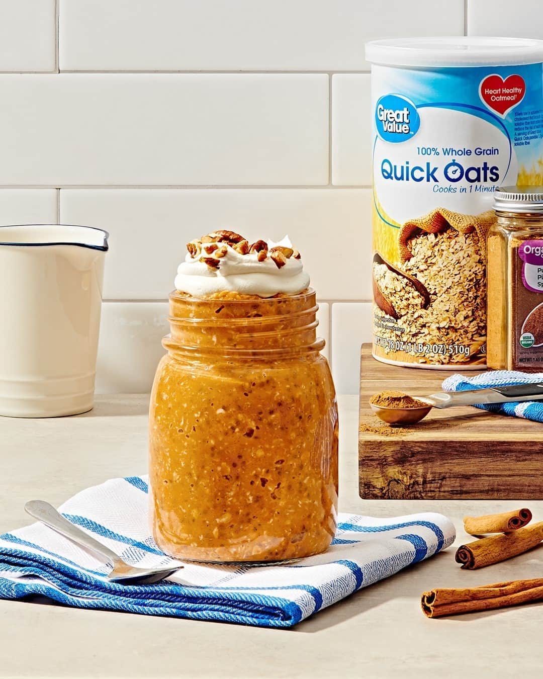 Wal-Mart Stores, Incのインスタグラム：「While you were sleeping, these pumpkin pie oats were turning into a delicious, fall-themed breakfast treat. 👌🏼​」