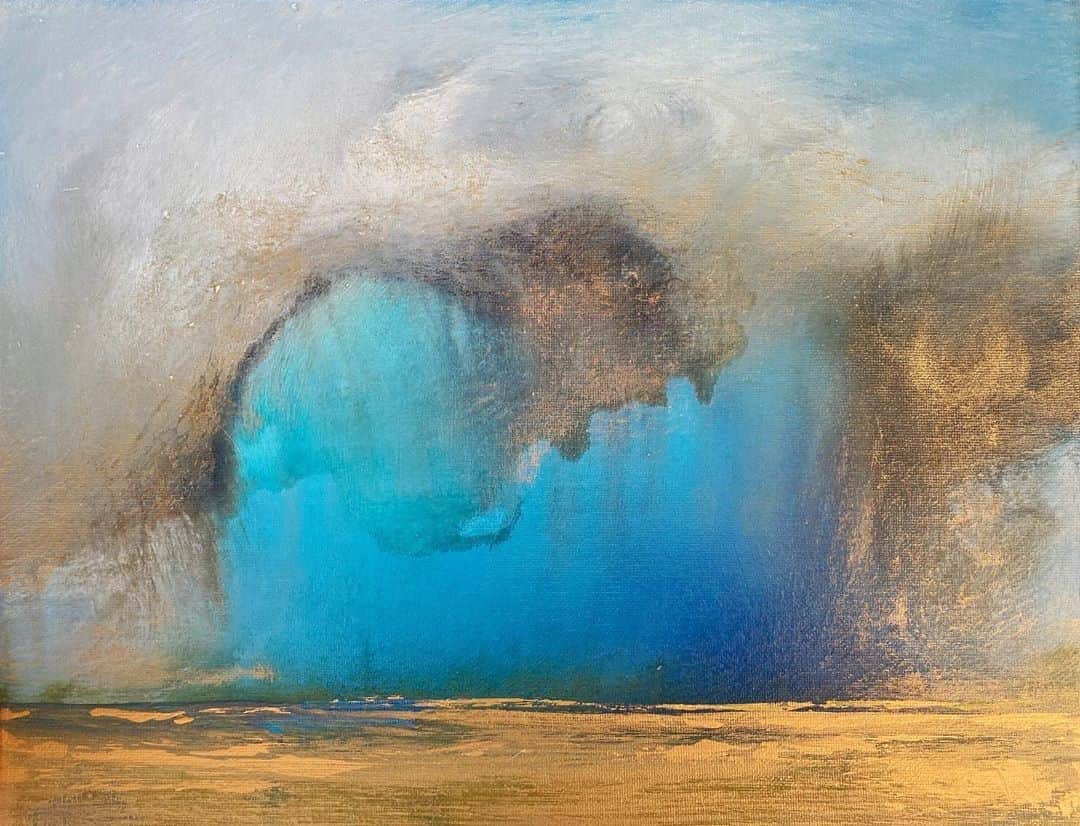 Derek Kaplanさんのインスタグラム写真 - (Derek KaplanInstagram)「Some experimental mini-storm paintings (11 x 14 inches)..」11月7日 3時13分 - derekkaplanart
