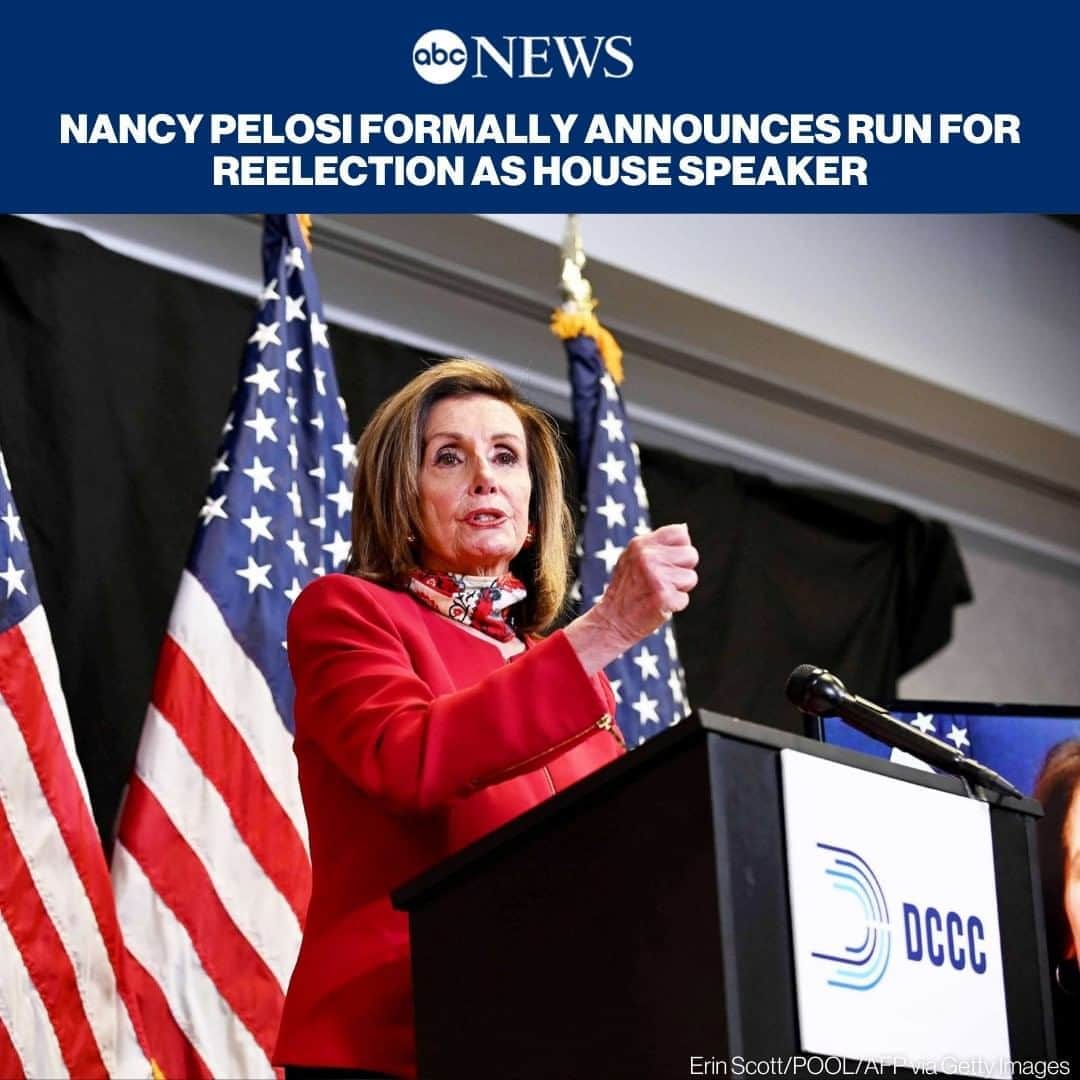 ABC Newsさんのインスタグラム写真 - (ABC NewsInstagram)「Nancy Pelosi formally announces a run for reelection as House speaker. It would mark her fourth term as speaker. Tap link in bio for more. #politics #nancypelosi #election2020」11月7日 4時01分 - abcnews