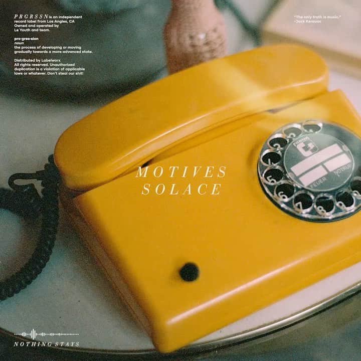 ル・ユースのインスタグラム：「✨ I met Ben/@motivesdc last year at a party in a plant store in Washington D.C. He asked if he could send me his music (he did and it was good) and today I’m releasing it. You’re going to like it ✨ Follow the link in my bio to listen  Welcome to the @prgrssnrecords family, Ben   Also, the Prgrssn artwork aesthetic is getting a facelift. It’s no secret that I have a minor obsession with film photography and minimalism. So this is a way to inject myself a little more into the label 🖖🏼」