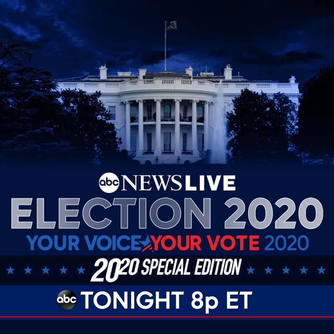 ABC Newsさんのインスタグラム写真 - (ABC NewsInstagram)「TONIGHT AT 8PM ET: ABC News' George Stephanopoulos anchors a primetime special on @abcnetwork and@abcnewslive, joined by @davidmuirabc and Linsey Davis, as #Election2020 continues. #election #voting #donaldtrump #Joebiden」11月7日 7時51分 - abcnews