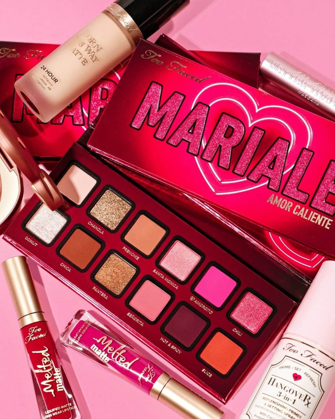 Too Facedさんのインスタグラム写真 - (Too FacedInstagram)「Bring out your spicy side this weekend with our @Mariale Amor Caliente Eye Shadow Palette! 🔥 Which looks have you been creating with these bold shades? #TooFacedxMariale #TooFaced」11月7日 9時01分 - toofaced