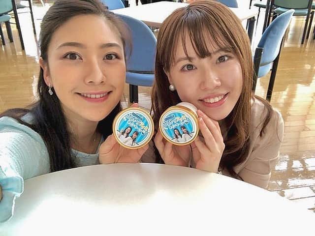 中野結香のインスタグラム：「2020年入社の2人。 これからも一緒に頑張ります！ @wakamatsuda_satv きょうは、 松田はお天気を⛅️ 中野はニュースをお伝えします。 #懐かしの写真  #松田和佳 #中野結香 #静岡朝日テレビ #アナウンサー」