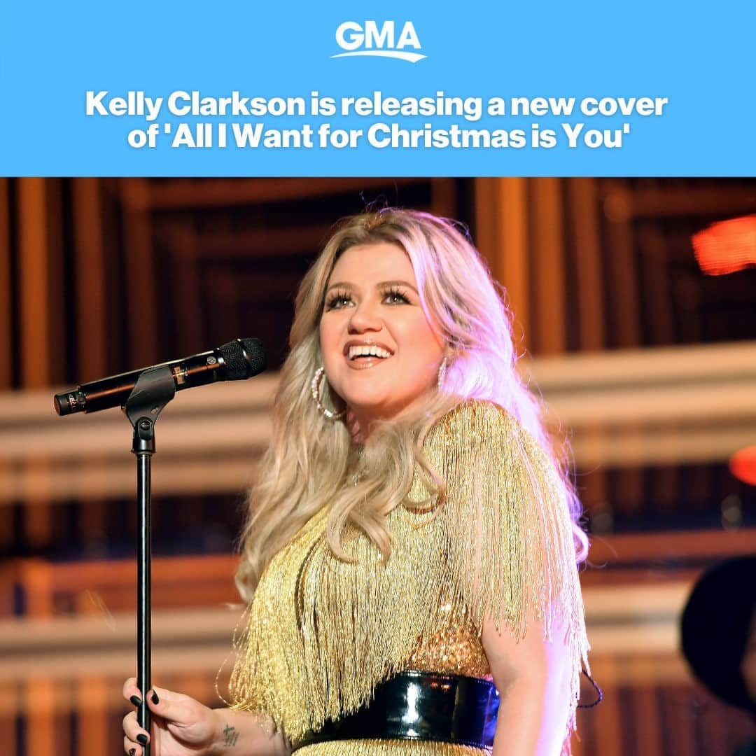 Good Morning Americaさんのインスタグラム写真 - (Good Morning AmericaInstagram)「@kellyclarkson is giving fans an early holiday present with a new cover of 'All I Want for Christmas is You' — and no, it's not the Mariah Carey song. Link in bio for all the deets.」11月7日 11時01分 - goodmorningamerica