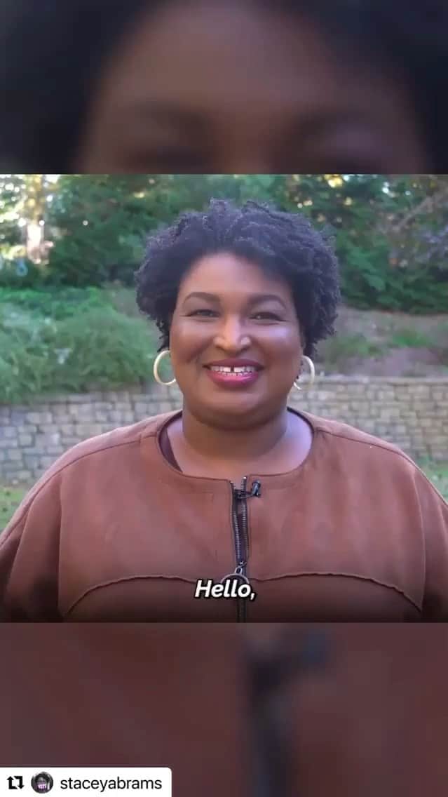 コビー・スマルダーズのインスタグラム：「What a woman. Hero. Thank you❤️ Visit the link in my bio to support  @raphaelwarnock and @jonossoff in the upcoming Jan 5th Senate runoff elections. Visit GASenate.com」