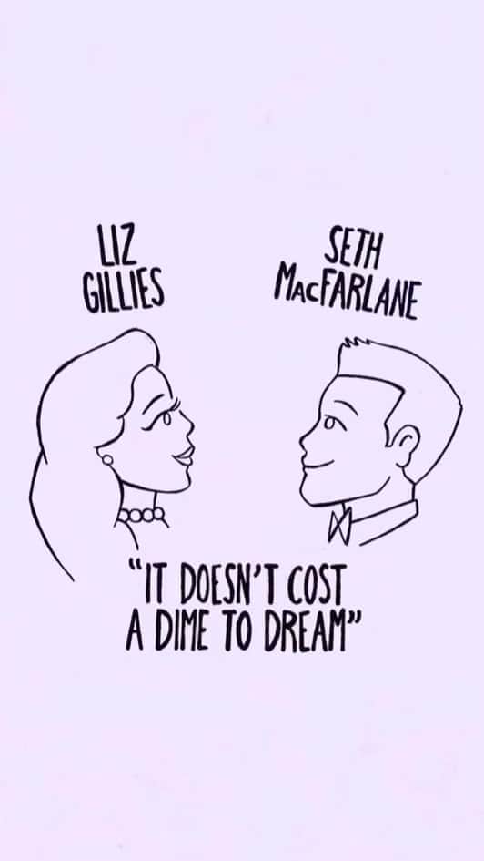 エリザベス・ギリースのインスタグラム：「Here’s a little lullaby from @macfarlaneseth & I to help you sleep tonight! Sweet dreams!  “It Doesn’t Cost a Dime to Dream”  Produced by  Joel McNeely  Engineered by Rich Breen  Music and Lyrics by Jay Livingston & Ray Evans  Transcribed by  Andrew Cottee  VIOLINS: Tereza Stanislav  Alyssa Park  Bruce Dukov  Sara Parkins  Josefina Vergara Joel Pargman  Ina Veli  Sarah Thornblade  VIOLAS: Rob Brophy  Shawn Mann Alma Fernandez David Walther  CELLI: Andrew Shulman Jake Braun Giovanna Clayton Tim Loo  BASS: Chuck Berghofer  SAXOPHONES/WW: Dan Higgins Brian Scanlon Bob Sheppard Sal Lozano  OBOE: Lara Wickes  BASSOON: Anthony Parnther  TRUMPETS: Mike Lovatt  Dan Fornero Rob Schaer Dan Rosenboom  TROMBONES: Alex Iles Andy Martin Steve Holtman Bill Reichenbach (+ tuba)  HARP: Marcia Dickstein  GUITAR: Andrew Synowiec  PIANO: Tom Ranier  DRUMS: Peter Erskine  PERCUSSION: Wade Culbreath」