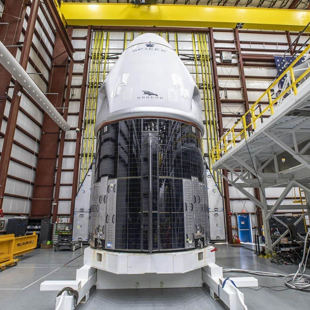 NASAさんのインスタグラム写真 - (NASAInstagram)「🐉 Crew Dragon Resilience has ARRIVED.⁣ ⁣ In just seven days (Nov. 14) this spacecraft will launch atop a @SpaceX Falcon 9 rocket carrying @nasaastronauts Michael Hopkins, Victor Glover, and Shannon Walker, along with Japan Aerospace Exploration Agency (@jaxajp) astronaut Soichi Noguchi to the space station (@iss) for a six-month science mission. ⁣The launch marks the first fully certified crew rotation flight of a commercial space vehicle, making it the first of regular flights for our Commercial Crew Program.⁣ ⁣ The Crew Dragon seen here for the NASA @SpaceX Crew-1 mission arrived at @nasakennedy on Thursday, Nov. 5, after making the trek from its processing facility at nearby Cape Canaveral Air Force Station in Florida.⁣⁣ ⁣ 🚀 Are you ready? Watch live NASA TV coverage of this historic mission starting at 3:30 p.m. EST (8:30 p.m. UTC) on Nov. 14. Liftoff is scheduled for 7:49 p.m. EST (12:49 a.m. UTC). ⁣ ⁣ Credit: SpaceX⁣ ⁣ #LaunchAmerica #SpaceX #LetsDoThis #Dragon」11月8日 1時17分 - nasa