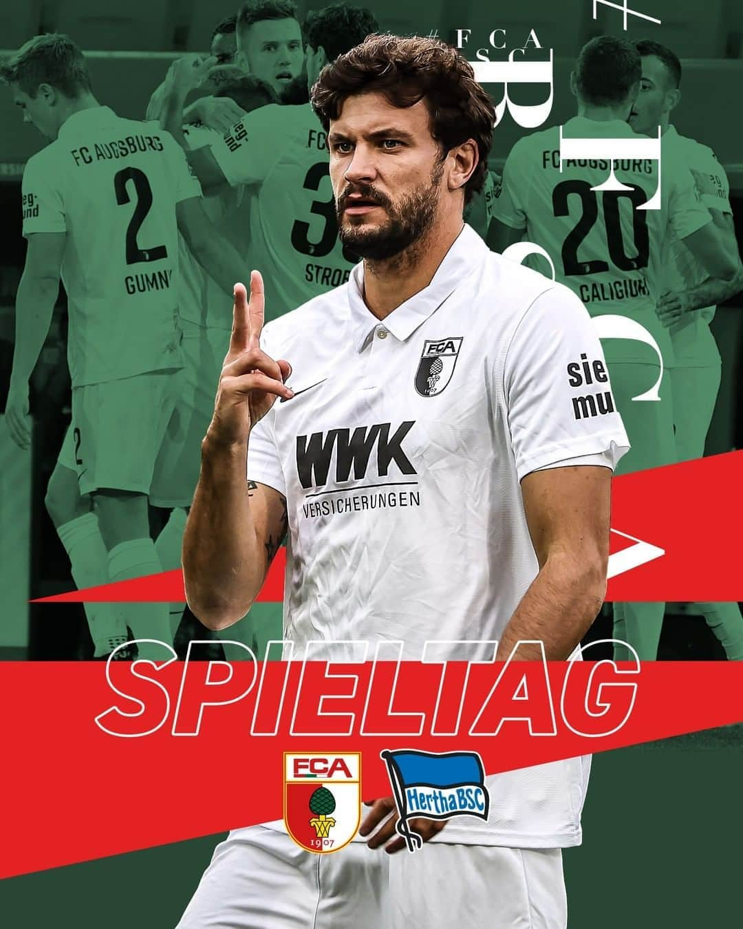 FCアウクスブルクさんのインスタグラム写真 - (FCアウクスブルクInstagram)「Folgt der ✌️. Heimsieg in Folge? Wir hätten Bock! 😎 #FCA #FCA1907 #fcaugsburg #Matchday #Spieltag #FCABSC」11月7日 17時07分 - fcaugsburg1907