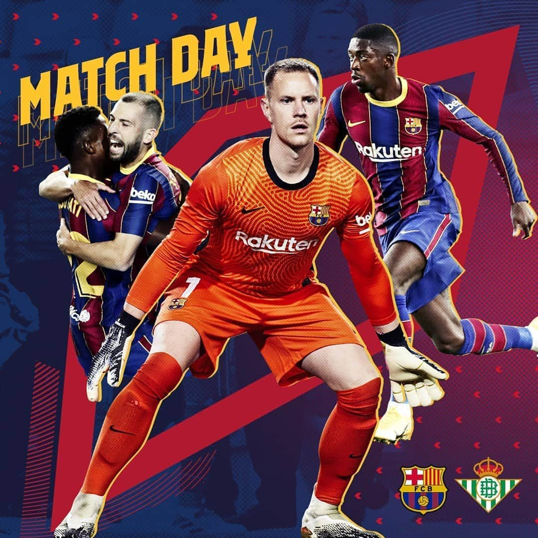 FCバルセロナさんのインスタグラム写真 - (FCバルセロナInstagram)「⚽️ M A T C H D A Y! 🔥 📲 #BarçaBetis 🆚 @realbetisbalompie 🏆 @laliga ⏰ 4.15pm CET 🏟 Camp Nou  ¡Vamos, 𝘊𝘶𝘭𝘦𝘳𝘴!  Som-hi! 🔵🔴」11月7日 18時03分 - fcbarcelona