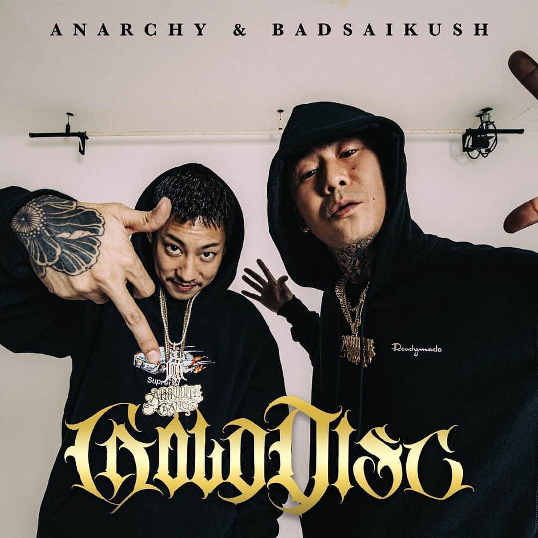 ANARCHYのインスタグラム：「2020.11.8 ANARCHY & BADSAIKUSH 『GOLD DISC』 (EP) @anarchyrrr x @badbadsai」
