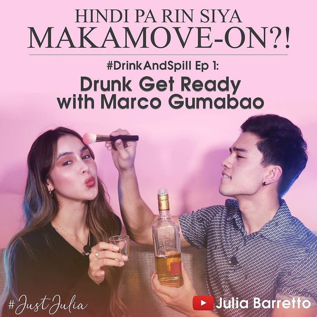 ジュリア バレットのインスタグラム：「Excited to share with you my #DrinkAndSpill series! Uploading Ep 1, 8pm tonight on my Youtube channel! Link in bio. 🍻」