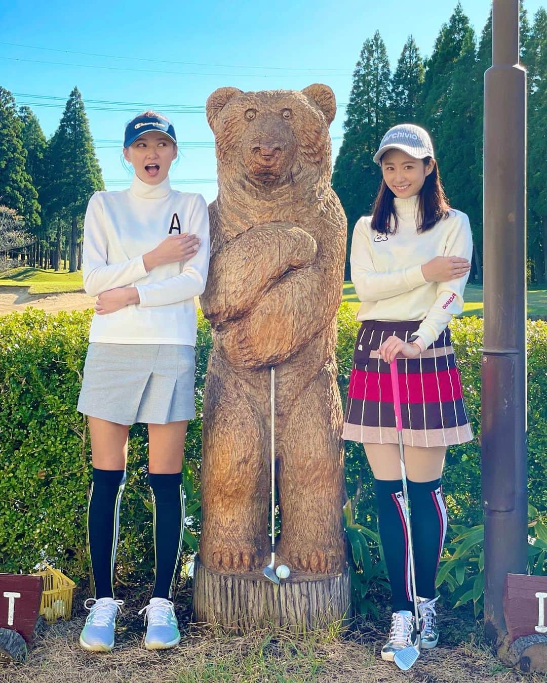 筒井萌子のインスタグラム：「* 美優さんとクマさん🐻❣️  #筒井萌子 #女優 #actress #モデル #model #岡山  #shooting #instagood #instalike #撮影 #followme #instalike #ゴルフ #ゴルフ女子 #ゴルフコーデ #골프 #좋아요반사 #좋아요그램 #좋아요환영 #데일리그램 #패션 #오오티디 #카페  #アルチビオ #archivio」