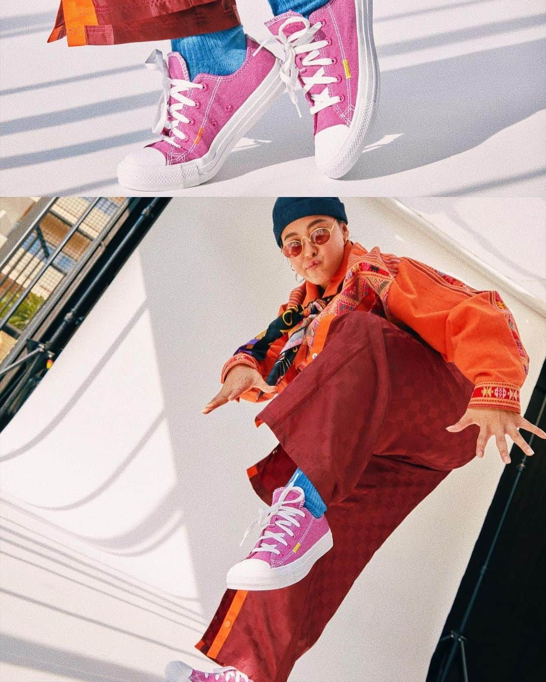 Amata Chittaseneeさんのインスタグラム写真 - (Amata ChittaseneeInstagram)「#Pearypiegoesgreen with @converse_thai ถ่ายแบบครั้งนี้ ให้ Challenge กับตัวเองว่าจะนำเสื้อผ้าที่ไม่ค่อยได้ใส่หรือชุดบางตัวอยู่ในตู้นานจนลืม ปัดฝุ่น จับมา Mix& Match กับผ้าไทยซะเลย และ create look เอามันส์ๆ fresh fresh ให้ความหมายเสื้อผ้าเราอีกครั้ง 😆🤘🏽 #ConverseRenew #ConverseAllStars รุ่นนี้ตัวพื้นรองเท้าทำจาก Crater Foam ที่เป็นการนำวัสดุยางต่างๆของทาง Nike มาปั่นและผสานรวมกับวัสดุโฟมจนออกมาเป็นพื้นรองเท้า😯 ส่วนของตัวรองเท้าทำมาจากวัสดุชนิดใหม่ที่เรียกว่า Morphlon ซึ่งเป็นการนำเส้นใยโพลีเอสเตอร์รีไซเคิลมาผสมเข้ากับเศษผ้าเหลือใช้จากกระบวนการผลิตในโรงงาน จนออกมาเป็นวัสดุที่มีผิวสัมผัสใกล้เคียงกับผ้าใบ 👍🏽 ใครที่เป็นแฟน Converse และ #pearypiewearsthaifabric ติดตามความสนุกสนานของ Special Project นี้ตลอดจนสิ้นปีค่ะ :)))  —- ถ่ายภาพโดย @chubbychain」11月7日 19時32分 - pearypie