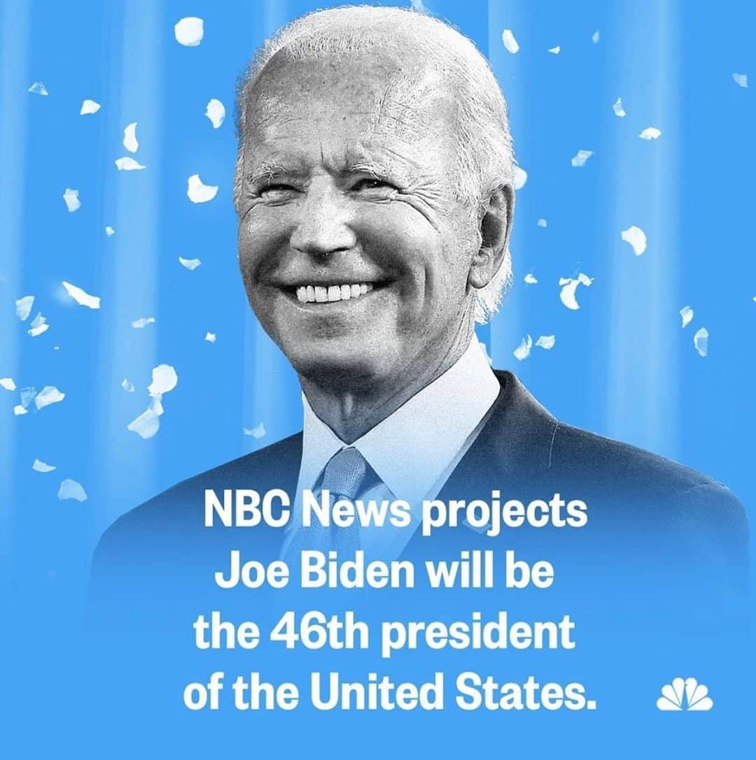 レイ・アレンさんのインスタグラム写真 - (レイ・アレンInstagram)「Joe Biden is the 46th President of the United States of America and Kamala Harris will be the first black and Asian woman to be named Vice-President of the United States of America! 🎉🍾🥳🎊Respect of the norms and our institutions are back! The fatigue was real. Thank you everyone that went out on Election Day to vote or sent in a ballot for #bidenharris2020🇺🇸 🙏🏾#bluecountryisback #civilityisback #theliesanddeceitareover #theworldiswatching #California #Connecticut #Michigan #Wisconsin #Oregon #Washington #Vermont #newhampshire #Maine #Colorado #NewMexico #Arizona #Virginia #NewYork #RhodeIsland #Illinois #Minnesota #Massachusetts #Georgia #youvoted #timetohealandgrowbackbetter #theamericanpeoplehavespoken #navajonation」11月8日 1時45分 - trayfour