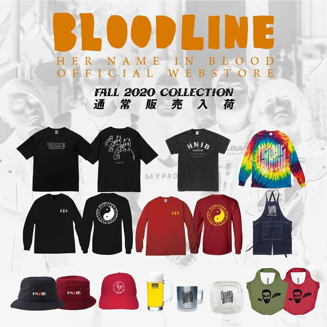 Her Name In Bloodさんのインスタグラム写真 - (Her Name In BloodInstagram)「[WEBSTORE]  プリオーダーで販売していたアイテムを通常販売にて入荷しました！  各アイテム、特にキャップ&ハット類はストックが少ないものが多いので、是非この機会にGETしてください！  ノベルティ・プレゼントキャンペーンも引き続き実施中です！  hnibofficial.stores.jp」11月7日 20時26分 - hnibband