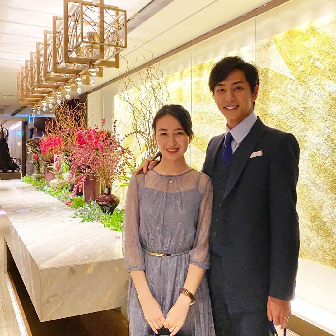 岩間恵のインスタグラム：「夫婦で食事会に行った日！ 何かと凄い方ばかりで刺激的な夜になりました😌✨  私もがんばろう！！と気合いを入れ直しました。 (↑小学生の日記みたいになってしまう)」