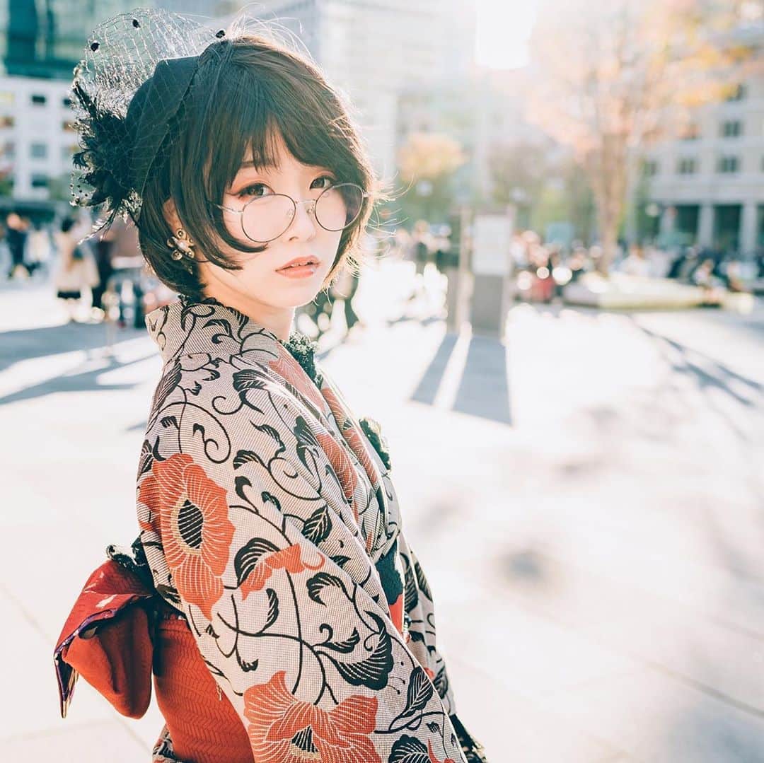くろねこさんのインスタグラム写真 くろねこinstagram 去年の冬コミにimiさんが撮ってくれたアンティーク着物 懐かしい Japanesegirl Japanese アンティーク着物 着物 Kimono 和モダン 和装 レンタル着物 メガネ 眼鏡 めがね女子 メガネ女子