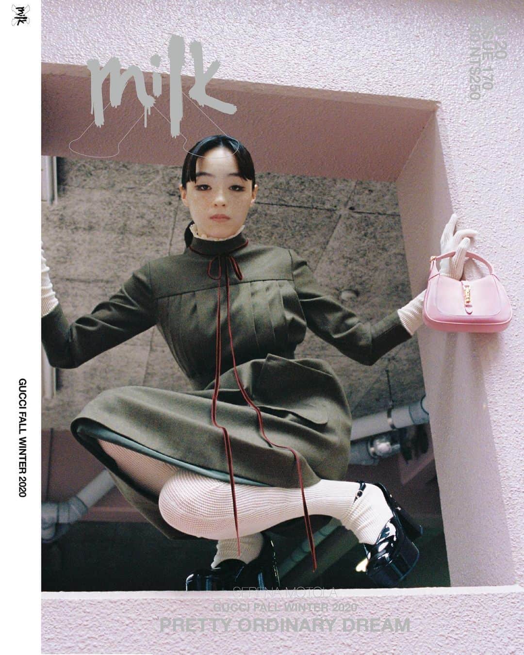 道木 さくら まやのインスタグラム：「@milkxhk issue170 Cover story 3/4🌸  香港のファッション誌MilkXのカバーストーリーを撮影させていただきました！  photo @mayamichi  model @sereeeenam  styling @estermannn  hair&make up @yamamotorisako  wardrobe @gucci   #milkx #milkxhk #gucci」