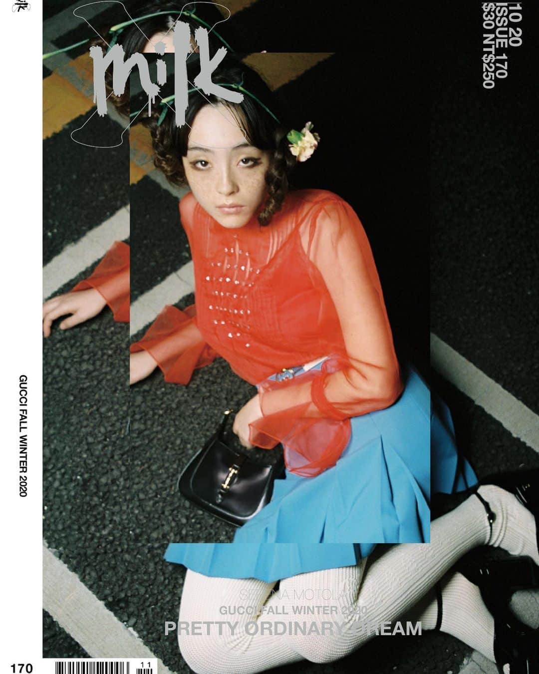 道木 さくら まやのインスタグラム：「@milkxhk issue170 Cover story 4/4  香港のファッション誌MilkXのカバーストーリーを撮影させていただきました！  photo @mayamichi  model @sereeeenam  styling @estermannn  hair&make up @yamamotorisako  wardrobe @gucci   #milkx #milkxhk #gucci」