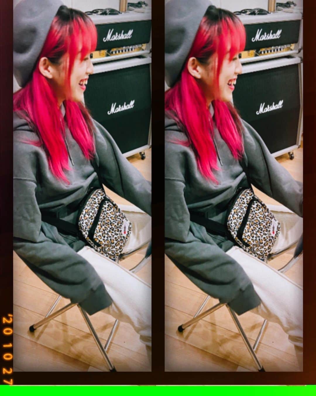 彩南(Ayana)のインスタグラム：「マーシャルの匂いで飛んじゃって大変さ　 . . 🎸🎸🎸 #beatbox #humanbeatbox #beatboxer  #music #sk8fashion #dancer #workout  #sexy #beatpia #fitnessgirl #skateboard #sk8 #fitness #hiphop #sk8girl #femalebeatbox #streetfashion  #femalebeatboxer #コーデ#グラビア#ビートボックス #女性ビートボクサー」