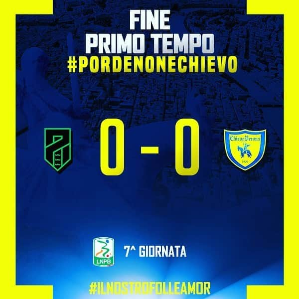 ACキエーヴォ・ヴェローナさんのインスタグラム写真 - (ACキエーヴォ・ヴェローナInstagram)「1st Half #PordenoneChievo 0-0 💛💙💪💪💪 #ilnostrofolleamor #seriebkt #calcio #campionato #forzachievo」11月7日 23時05分 - acchievoverona