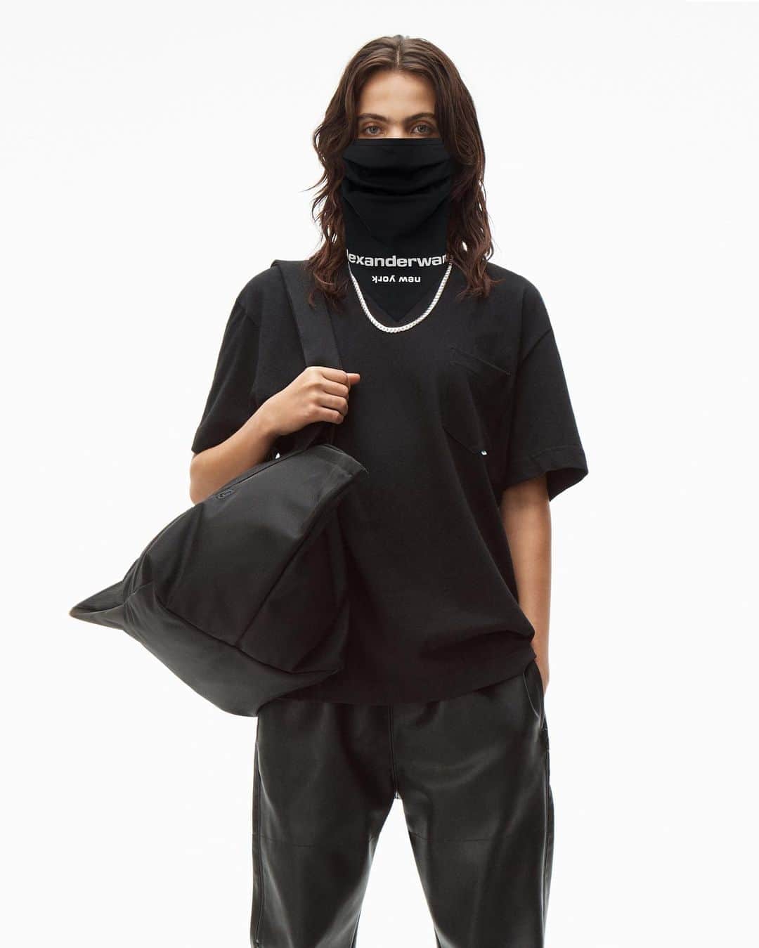 アレキサンダー・ワンのインスタグラム：「The Logo Bandana Mask: don’t leave home without it.」