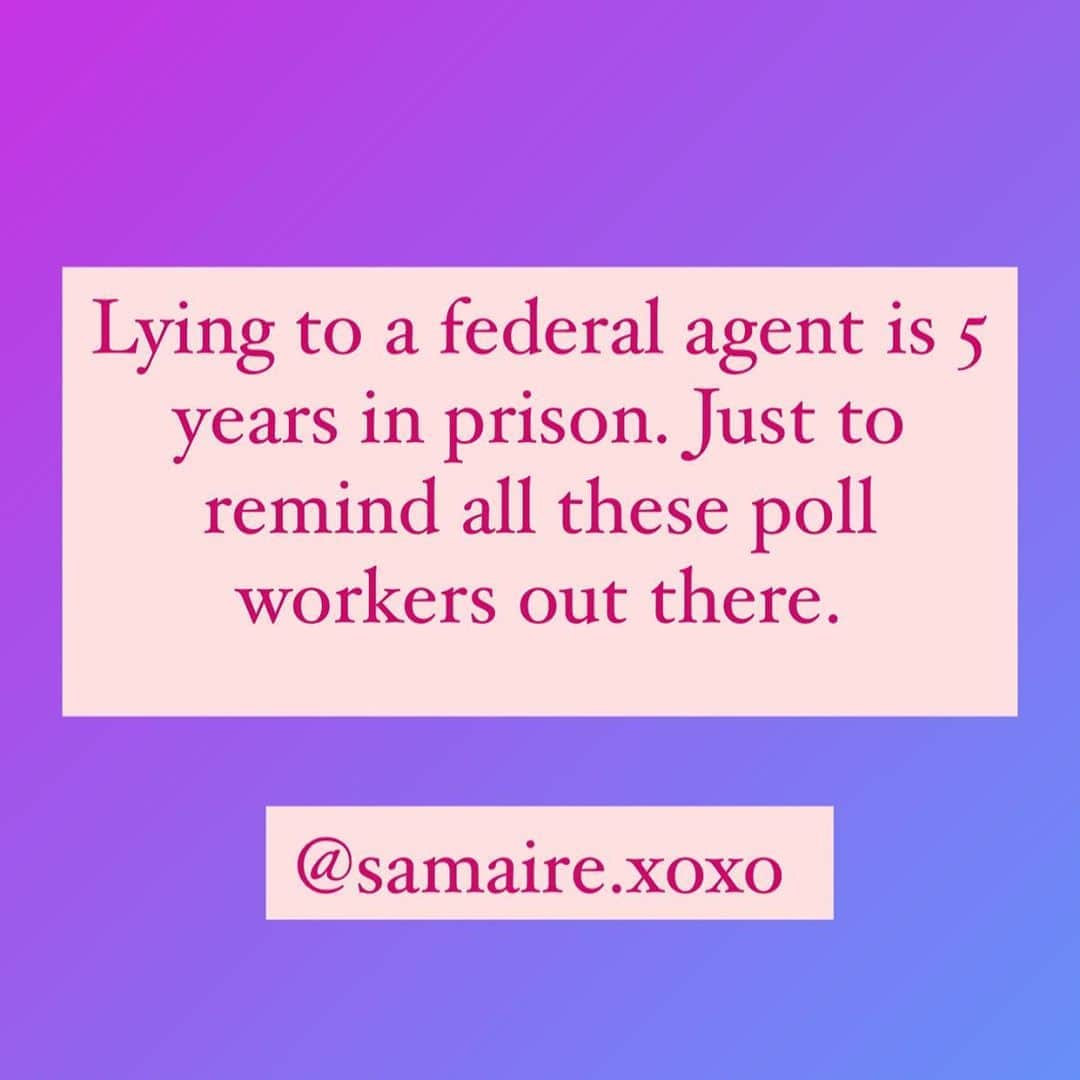 サミーア・アームストロングのインスタグラム：「As soon as the investigation into voter fraud opens up, the workers who were instructed by their bosses to;   •stuff •alter  •back date •pull boxes of ballots in a red wagon on the middle of the night •ignore “glitches” •accept dead people’s votes  will all flip like pancakes when the realize the severity of lying in a federal investigation. 🥞🥞🥞 #mandatory #prison #sentence #idontmaketherules」