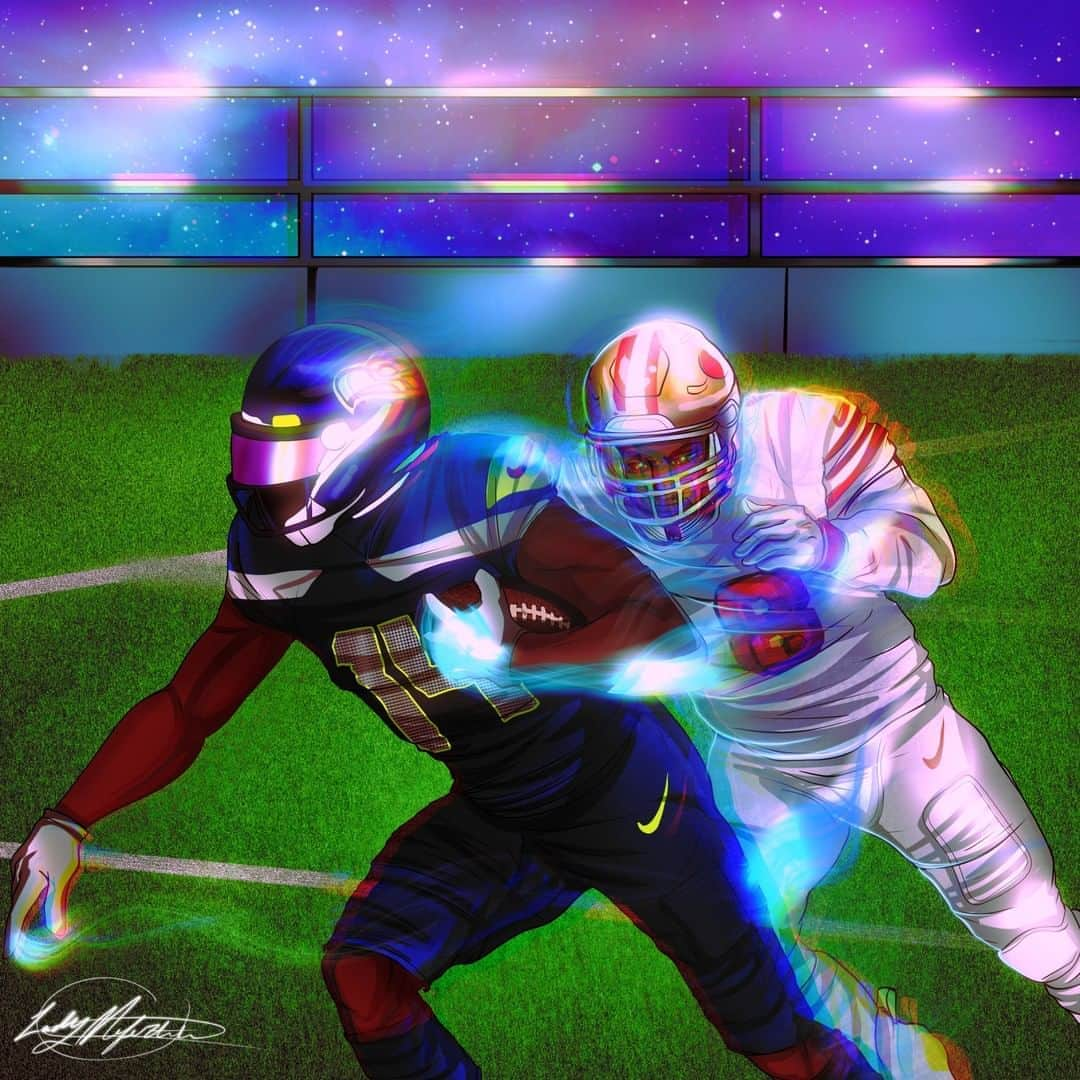 NFLさんのインスタグラム写真 - (NFLInstagram)「“For my inspiration I drew a glorious run from the Seahawks’ last game against the 49ers.” #NFLArtistReplay (🎨 via @lady_nefertitii)」11月8日 10時00分 - nfl