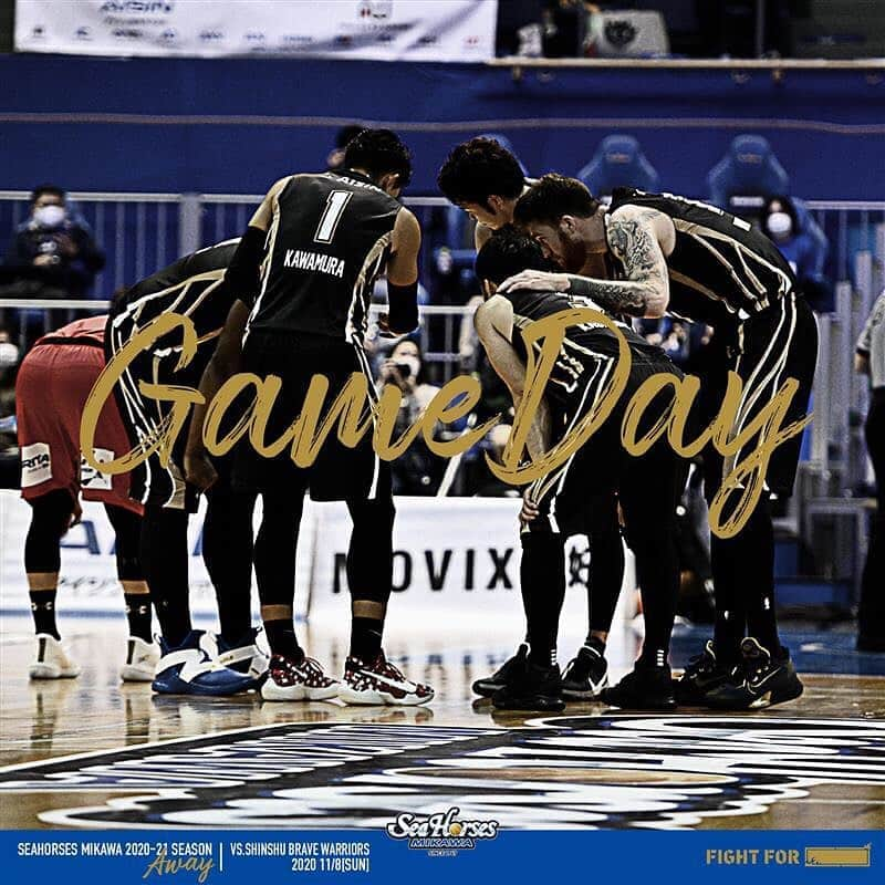 シーホース三河さんのインスタグラム写真 - (シーホース三河Instagram)「GAME DAY🌊🐴  14:05 TIP-OFF🏀 vs.信州ブレイブウォリアーズ🏔  第7節、信州との初対戦🔥ハードなスケジュールを戦い抜きます💪熱きご青援よろしくお願いします📣  「バスケットLIVE」でライブ配信📲 https://basketball.mb.softbank.jp/lives/5968?utm_source=club&utm_medium=go-seahorses&utm_campaign=145 #fightfor_ #シーホース三河 #Bリーグ」11月8日 10時02分 - go_seahorses