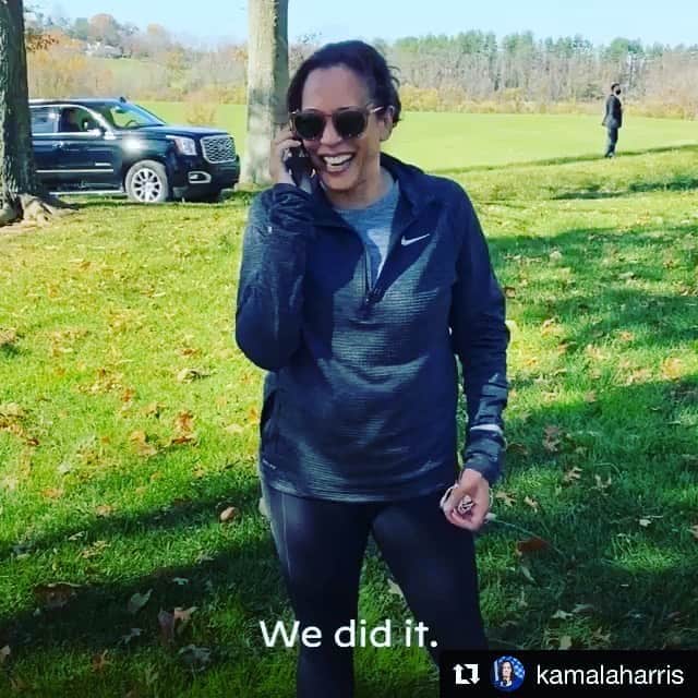 コンスタンス・ジマーのインスタグラム：「I’m not crying, YOU’RE crying!  #Repost @kamalaharris and you’re going to be the Vice President!!」
