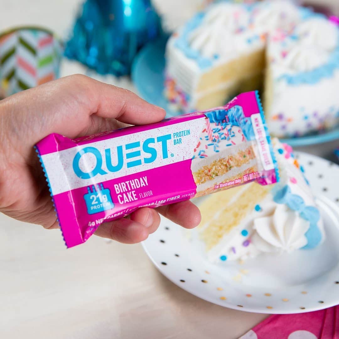questnutritionさんのインスタグラム写真 - (questnutritionInstagram)「BIRTHDAY CAKE BDAY GIVEAWAY! 🥳 🎂💙 This tasty flavor turns THREE (3) years old today & we’re celebrating! 🎉🙌 • TWENTY (20) WINNERS will win a box! TO ENTER, see the steps below: • 1️⃣. LIKE this post. 2️⃣. FOLLOW @questnutrition. (We check 🧐) 3️⃣. TAG YOUR FRIENDS who’d you share with.👇 (You can tag multiple friends. ONE FRIEND ONLY TAGGED PER COMMENT. The more people you tag = higher chance of winning. So tag as many of those special people away! 🎉) • Winners will be announced on 11/14/20 in the comments. U.S. winners only. Must be 18+ or older to win. Each winner will each win one Box of 12 Birthday Cake Quest Bars. Contest is not affiliated with Instagram. Good luck! #OnaQuest #QuestNutrition #QuestBars #QuestBar」11月8日 3時00分 - questnutrition
