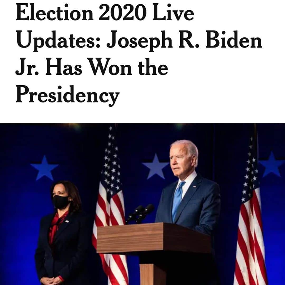 アレックス・ブノワのインスタグラム：「History has been made today.  Now let’s keep making more history tomorrow, and the day after, and beyond.  LOTS more to be done, so many things to be made right, but this is a victory for democracy and progress as a United people.」