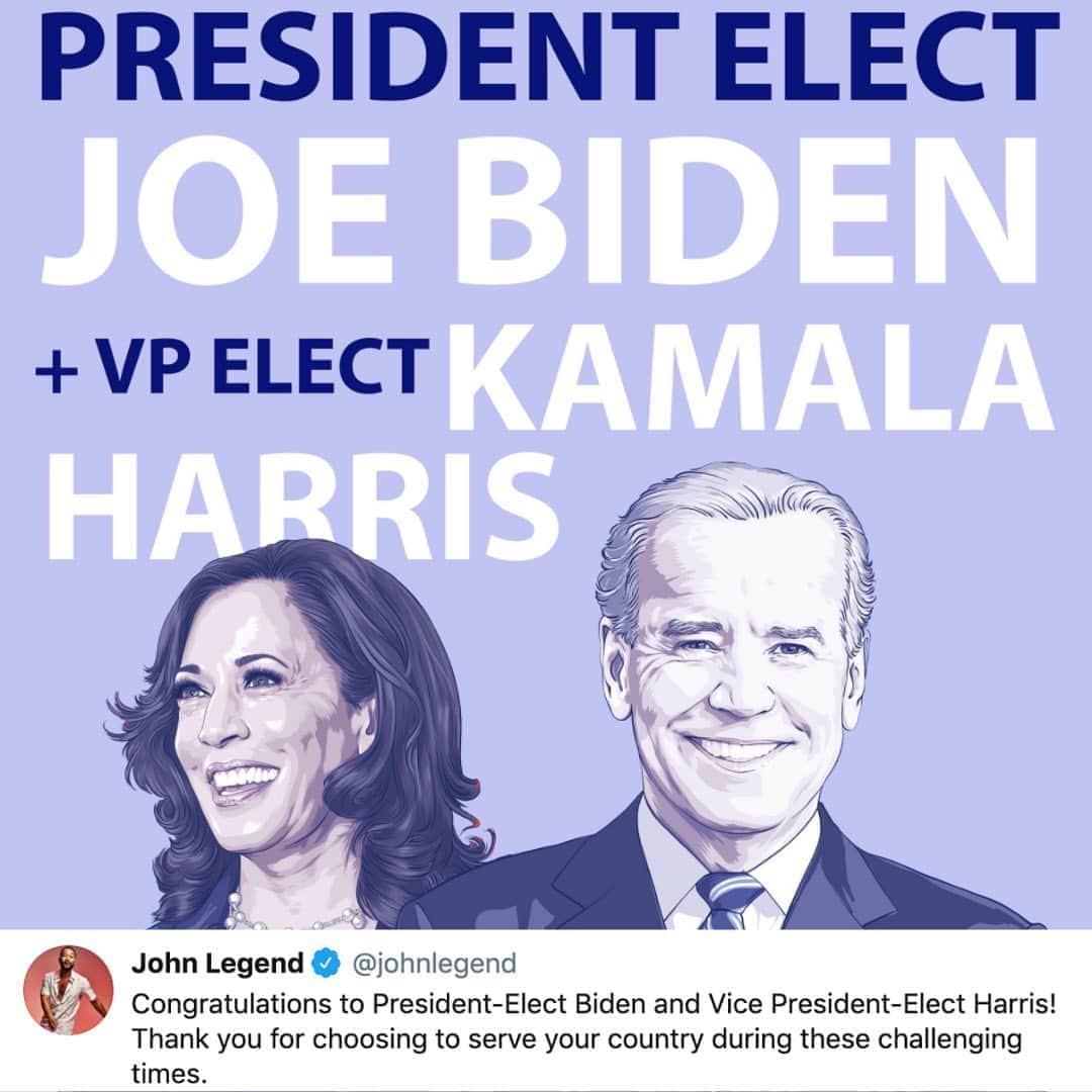 ハリウッド・リポーターさんのインスタグラム写真 - (ハリウッド・リポーターInstagram)「Hollywood celebrates news that #JoeBiden has secured enough electoral college votes to win the 2020 presidential election. More reactions at the link in bio. 🎉」11月8日 3時33分 - hollywoodreporter