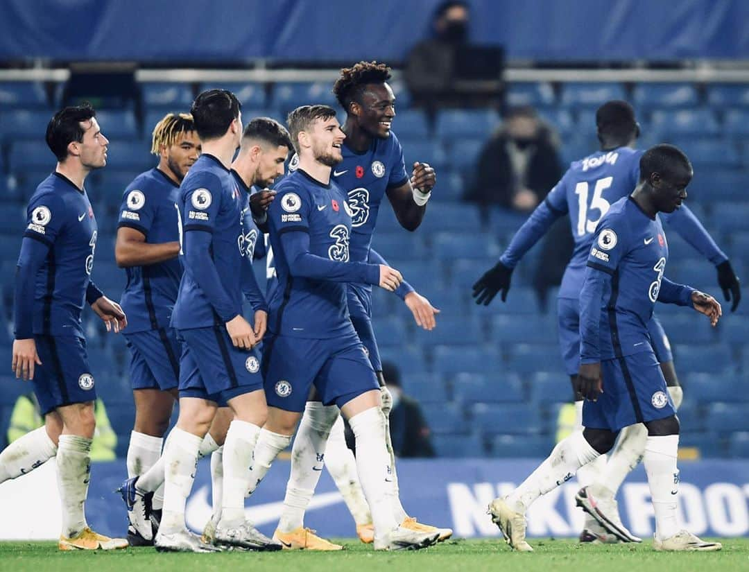 ティモ・ヴェルナーのインスタグラム：「TEAM WIN 💪 @chelseafc」