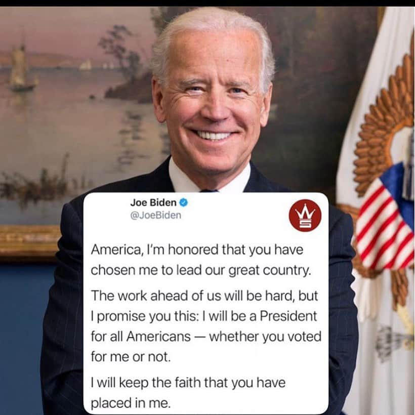 ノア・サイラスさんのインスタグラム写真 - (ノア・サイラスInstagram)「i just woke up and got the most beautiful news!!! Joe Biden is the president of the united state’s 💙💙💙 the hard work doesn’t stop here!!!!! cant quit crying tears of happiness」11月8日 5時45分 - noahcyrus