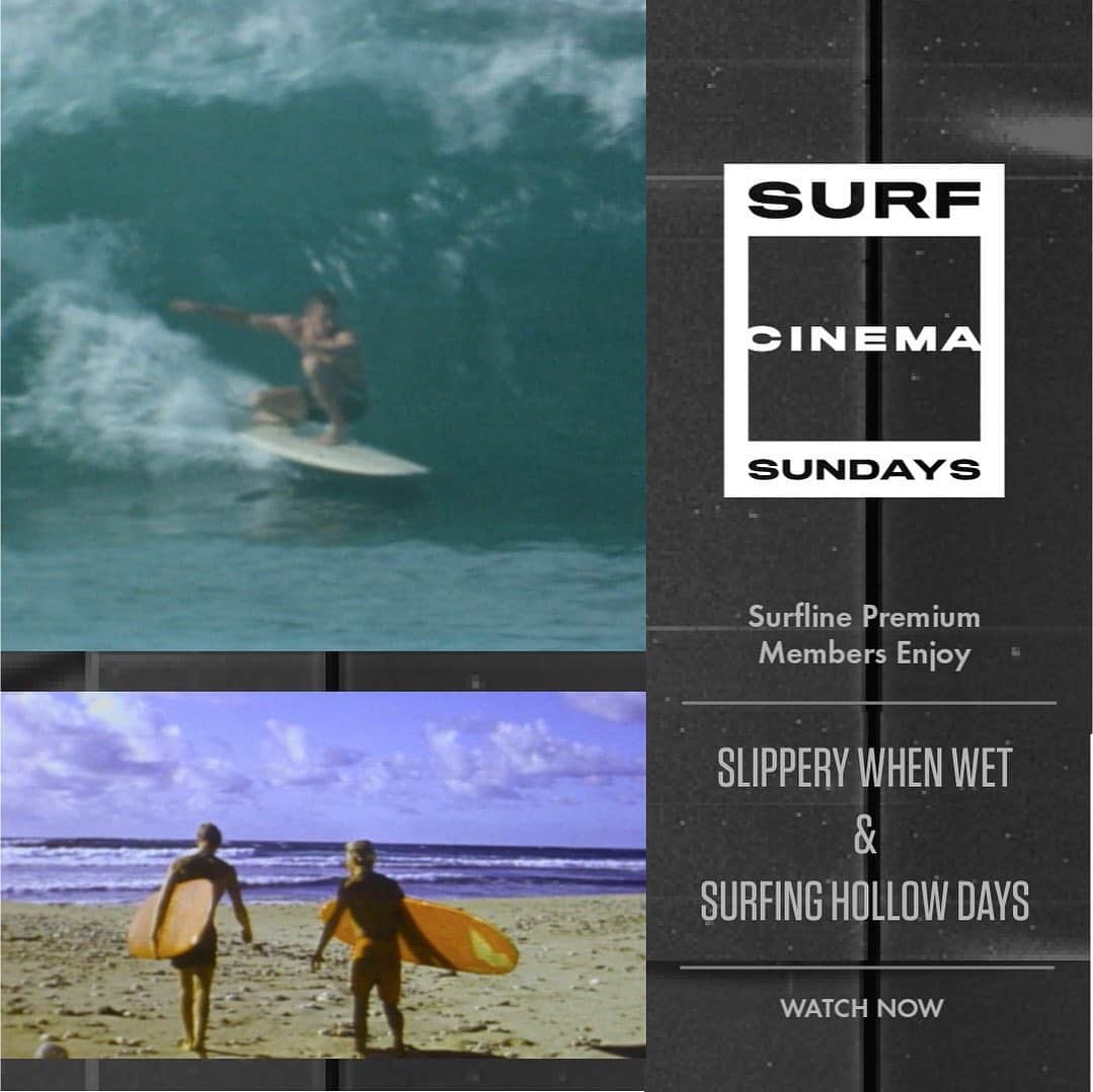 surflineさんのインスタグラム写真 - (surflineInstagram)「This weekend's #SurfCinemaSundays, powered by The Surf Network, is a Bruce Brown double feature -- Slippery When Wet (1959) and Surfing Hollow Days (1961) — both of which offer an equally poetic and corny perspective on surfing’s golden age. Watching them today, they also reveal how little surf culture’s actually changed since the late 1950s/early 1960s.   Hit the link in bio to watch now -- included in your Premium membership. @thesurfnetwork」11月8日 7時24分 - surfline