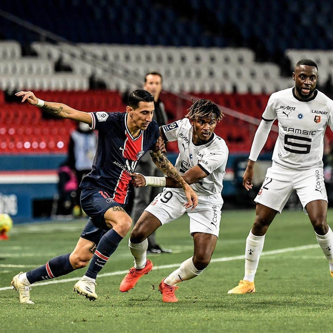 リーグ・アンさんのインスタグラム写真 - (リーグ・アンInstagram)「8e victoire consécutive en @ligue1ubereats pour le @psg (3-0 vs le @staderennaisfc) ☄️   An eighth consecutive win in #Ligue1UberEats for #PSG!   #ligue1ubereats #paris #staderennais #rennes #dimaria #angeldimaria」11月8日 7時50分 - ligue1ubereats