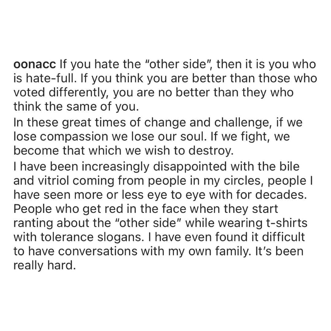 ナタリア・コルドバ・バックリーのインスタグラム：「From a woman I greatly admire, I share her words. Thank you Oona!  Let us not turn on to the very darkness we fought against. Be the light, bring it with you to all those hurtful and hard conversations.  Humanity first.  Kindness first.  *edit (if you don’t get this, if you are attacking a post like this, than I am afraid to admit we are in even worst shape because of the very stance of hate you are deciding to take...)」